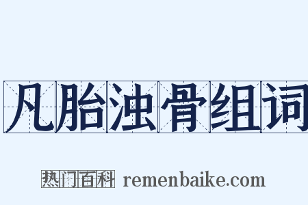 凡胎浊骨组词是什么意思的图片